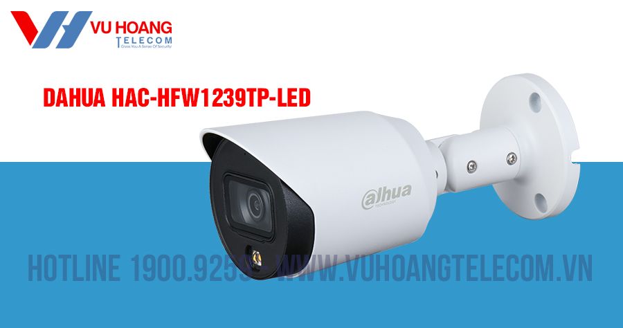 Camera HDCVI 2MP Full Color DAHUA HAC-HFW1239TP-LED